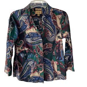Investments Taylor Gold Label size 6 Paisley Buttondown shirt